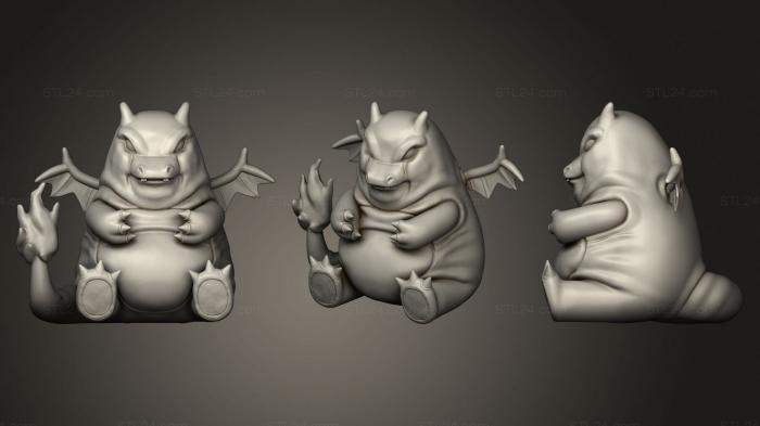 Статуэтки герои, монстры и демоны (О , Чонки , Дракон, STKM_1726) 3D модель для ЧПУ станка