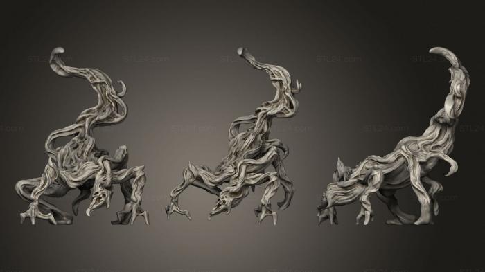 Статуэтки герои, монстры и демоны (Пробужденная Божественная Кровь, STKM_1727) 3D модель для ЧПУ станка