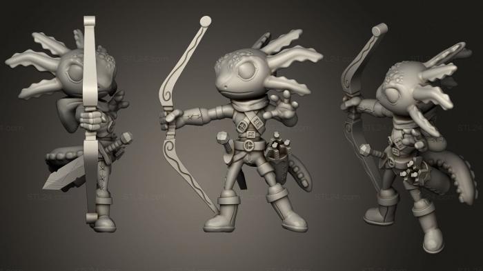 Figurines heroes, monsters and demons (Axolotl Ranger pre, STKM_1733) 3D models for cnc