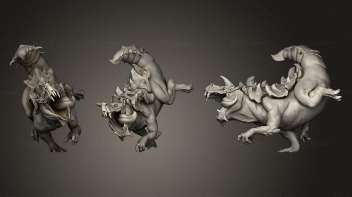 Статуэтки герои, монстры и демоны (Детская тараска 2, STKM_1752) 3D модель для ЧПУ станка