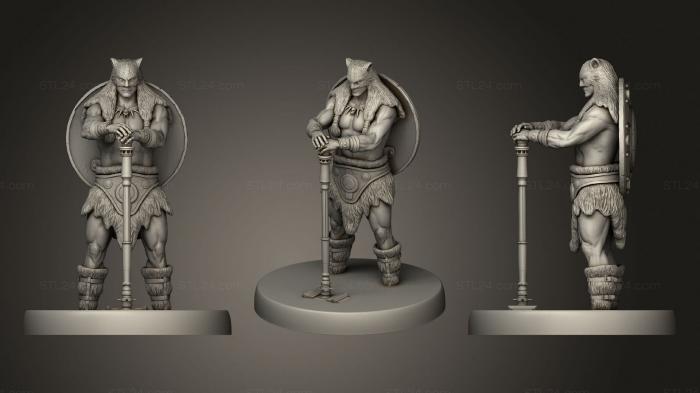 Статуэтки герои, монстры и демоны (Молот Чемпиона Варваров (Средний), STKM_1765) 3D модель для ЧПУ станка