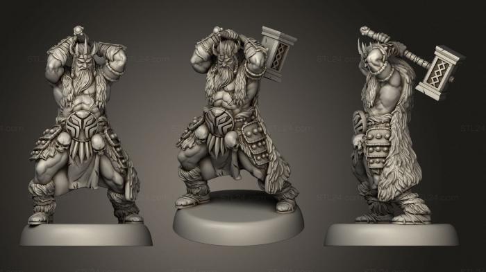 Figurines heroes, monsters and demons (Barbarians, STKM_1774) 3D models for cnc