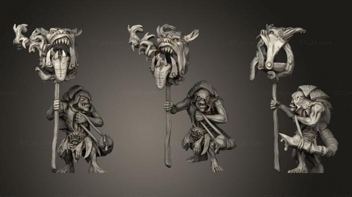 Figurines heroes, monsters and demons (Barf Banner Man, STKM_1776) 3D models for cnc