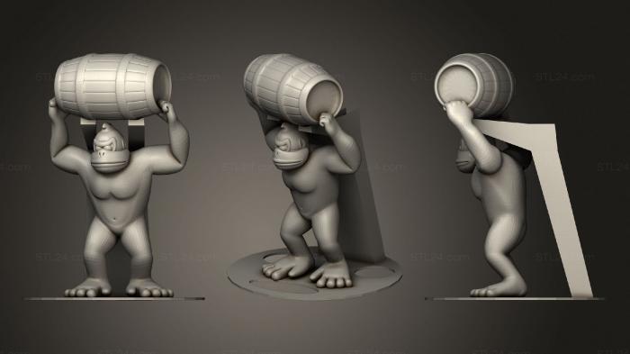 Figurines heroes, monsters and demons (BARREL THROW, STKM_1778) 3D models for cnc