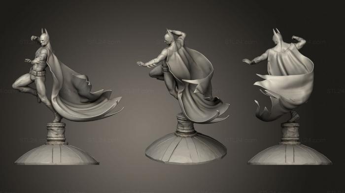 Статуэтки герои, монстры и демоны (3d статуя Бэтмена (2), STKM_1782) 3D модель для ЧПУ станка