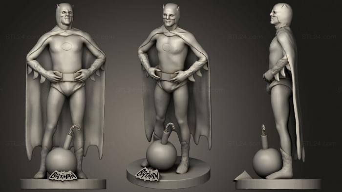 Статуэтки герои, монстры и демоны (Бэтмен, STKM_1784) 3D модель для ЧПУ станка
