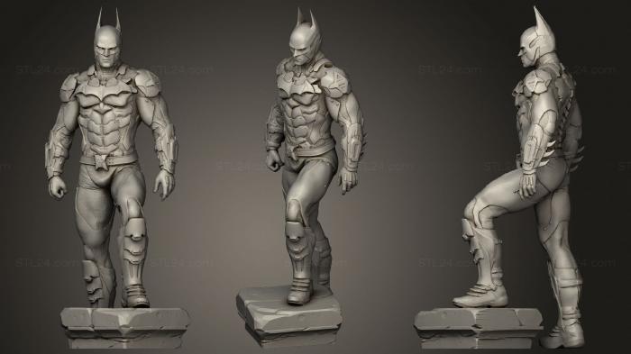 Статуэтки герои, монстры и демоны (Статуя Аркарма Бэтмена, STKM_1786) 3D модель для ЧПУ станка