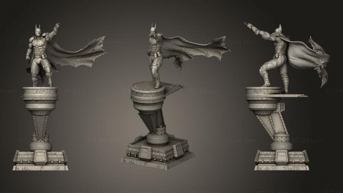 Статуэтки герои, монстры и демоны (Бэтмен, Рыцарь Аркхема 2, STKM_1787) 3D модель для ЧПУ станка