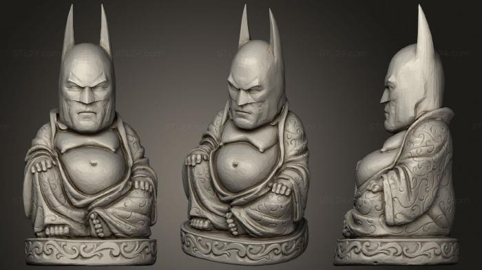 Статуэтки герои, монстры и демоны (Бэтмен Будда (Хотэй), STKM_1791) 3D модель для ЧПУ станка