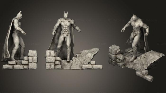 Статуэтки герои, монстры и демоны (Бэтмен Майкл Китон, STKM_1798) 3D модель для ЧПУ станка