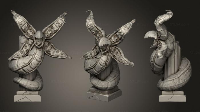 Figurines heroes, monsters and demons (Beak Worm Pillar (Medium), STKM_1811) 3D models for cnc