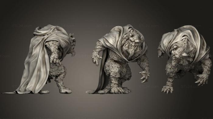 Статуэтки герои, монстры и демоны (Зверь из Красавицы и чудовища, STKM_1815) 3D модель для ЧПУ станка