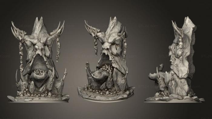 Статуэтки герои, монстры и демоны (Пастуший камень зверей Хаоса, STKM_1816) 3D модель для ЧПУ станка
