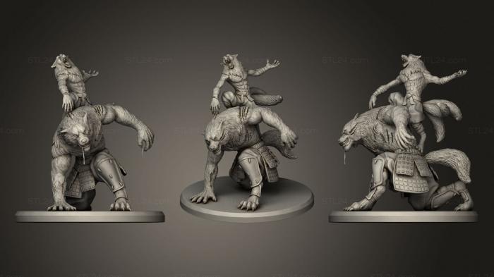 Figurines heroes, monsters and demons (Berserk Warewolves, STKM_1833) 3D models for cnc