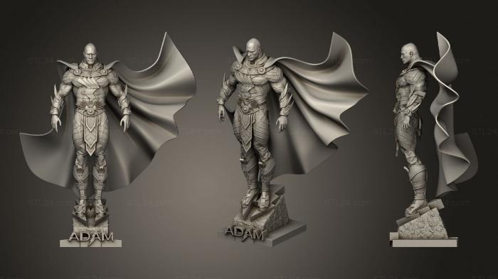 Статуэтки герои, монстры и демоны (Черный Адам, STKM_1849) 3D модель для ЧПУ станка