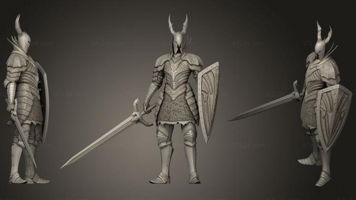 Figurines heroes, monsters and demons (Black Knight Great Sword Version, STKM_1852) 3D models for cnc