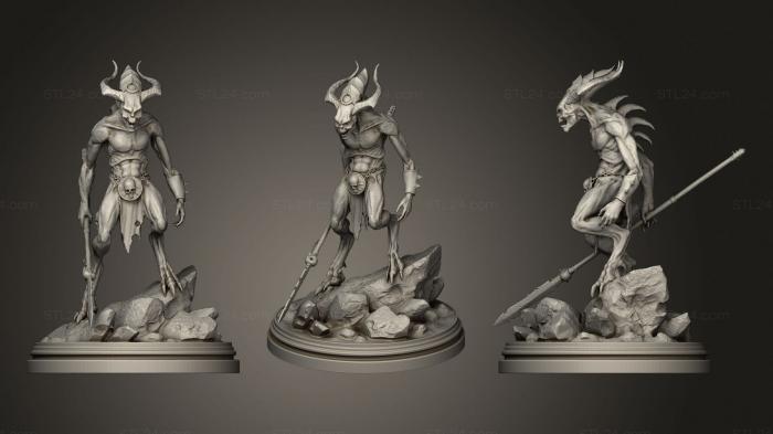 Figurines heroes, monsters and demons (Bloodletter, STKM_1872) 3D models for cnc