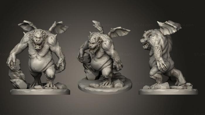 Figurines heroes, monsters and demons (Boar Demon, STKM_1876) 3D models for cnc