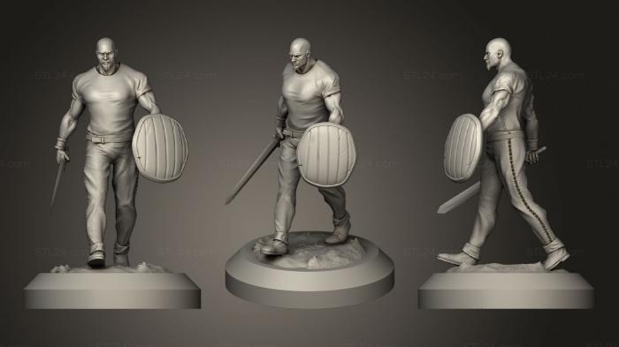 Figurines heroes, monsters and demons (Bob Runescape Inspired Statue, STKM_1877) 3D models for cnc