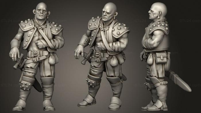 Figurines heroes, monsters and demons (Bodyguard Male, STKM_1881) 3D models for cnc