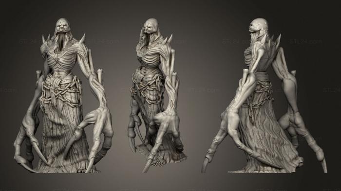 Статуэтки герои, монстры и демоны (Резчик по кости, STKM_1886) 3D модель для ЧПУ станка