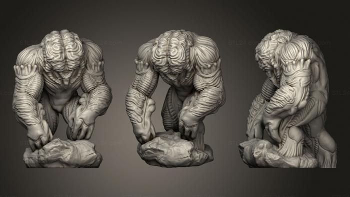 Figurines heroes, monsters and demons (Brain Golem Support Free Miniature, STKM_1902) 3D models for cnc