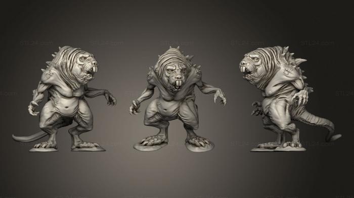 Figurines heroes, monsters and demons (Brain Mole, STKM_1903) 3D models for cnc