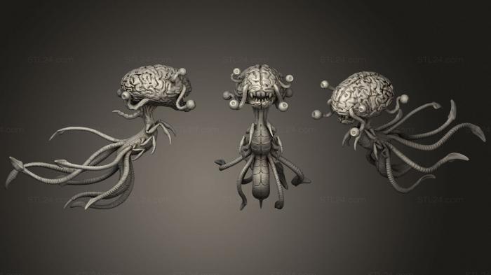 Статуэтки герои, монстры и демоны (Мозг спасения, STKM_1904) 3D модель для ЧПУ станка