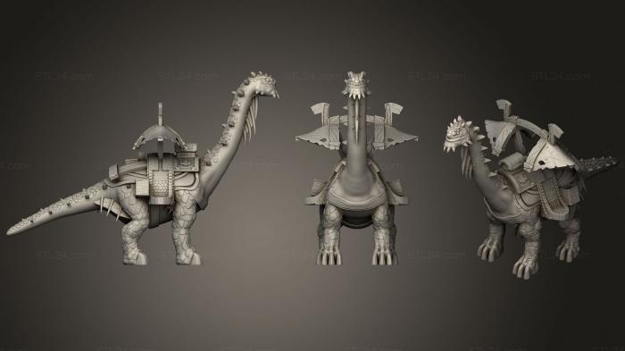 Figurines heroes, monsters and demons (Brutosaur Mount Miniature, STKM_1919) 3D models for cnc