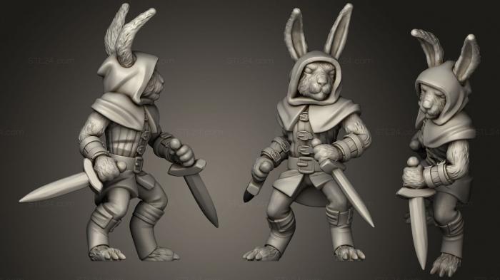 Figurines heroes, monsters and demons (Bunny Rogue (Medium), STKM_1940) 3D models for cnc