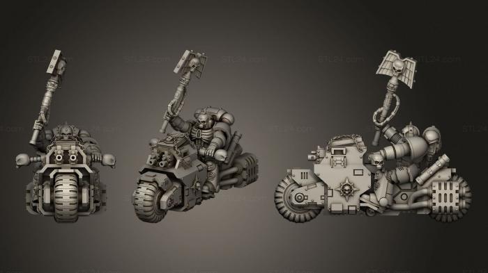Figurines heroes, monsters and demons (Capellan bike, STKM_1978) 3D models for cnc