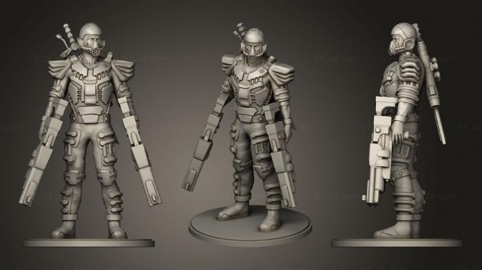 Figurines heroes, monsters and demons (Captain MK2, STKM_1986) 3D models for cnc