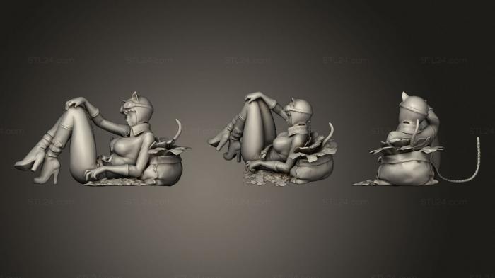 Figurines heroes, monsters and demons (Catwoman Returns, STKM_1999) 3D models for cnc