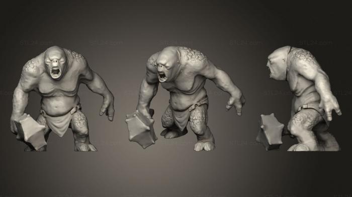Figurines heroes, monsters and demons (Cave Troll, STKM_2003) 3D models for cnc