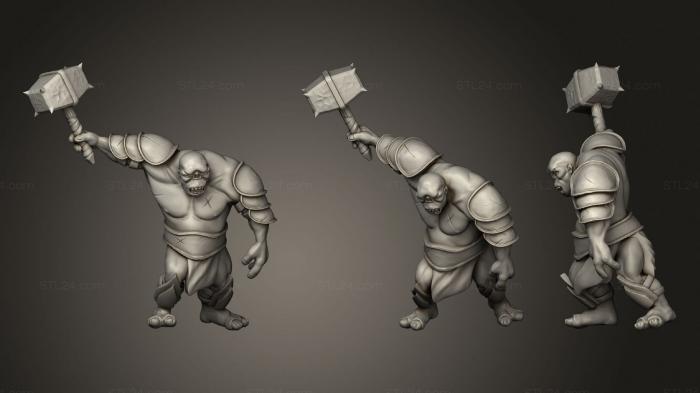 Figurines heroes, monsters and demons (CAVERN TROLL, STKM_2004) 3D models for cnc