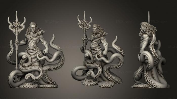 Figurines heroes, monsters and demons (Cecaelia Set, STKM_2007) 3D models for cnc