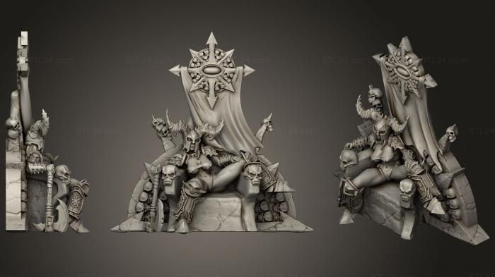 Figurines heroes, monsters and demons (Chaos throne, STKM_2030) 3D models for cnc