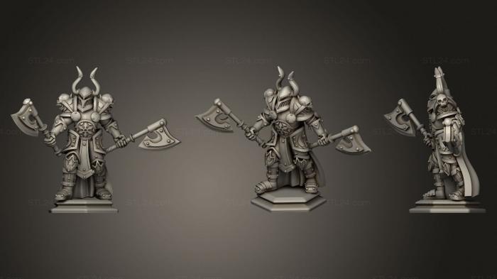 Figurines heroes, monsters and demons (Chaos Warrior, STKM_2033) 3D models for cnc