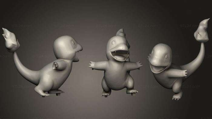 Figurines heroes, monsters and demons (Charmander, STKM_2042) 3D models for cnc