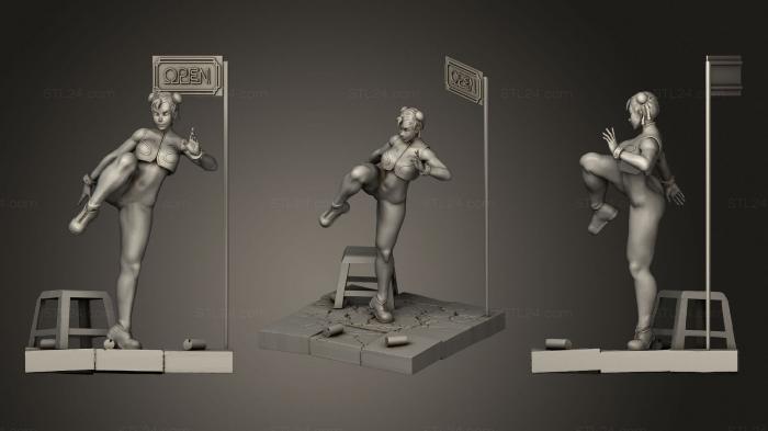 Figurines heroes, monsters and demons (Chun Li (2), STKM_2053) 3D models for cnc