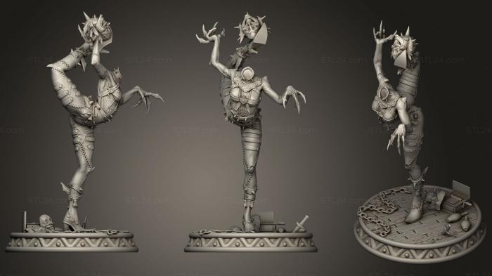 Статуэтки герои, монстры и демоны (Цирковой Акробат 1, STKM_2056) 3D модель для ЧПУ станка