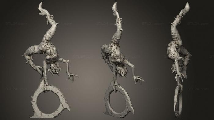 Статуэтки герои, монстры и демоны (Цирковой Акробат 2, STKM_2057) 3D модель для ЧПУ станка