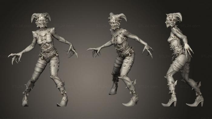 Статуэтки герои, монстры и демоны (Цирковой Акробат 3, STKM_2058) 3D модель для ЧПУ станка