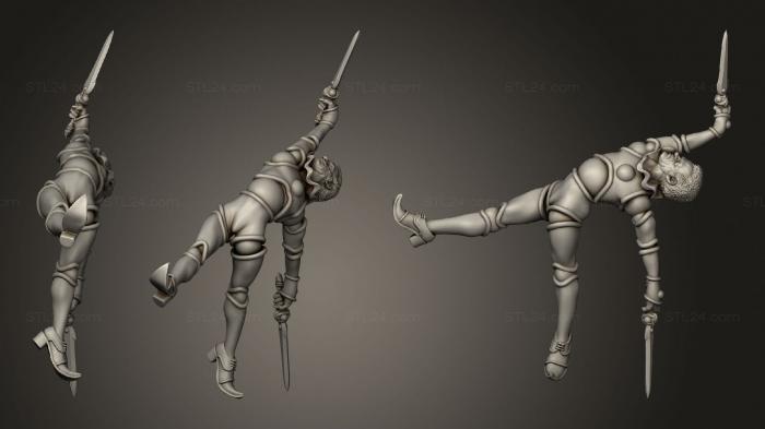 Figurines heroes, monsters and demons (Circus Jester 2, STKM_2062) 3D models for cnc