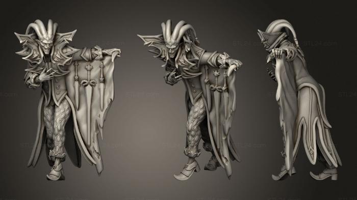 Figurines heroes, monsters and demons (Circus Jester 3, STKM_2063) 3D models for cnc
