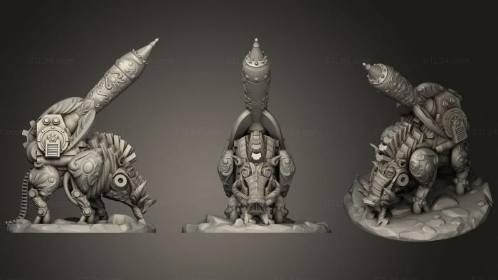 Figurines heroes, monsters and demons (Clockwork Boar, STKM_2077) 3D models for cnc