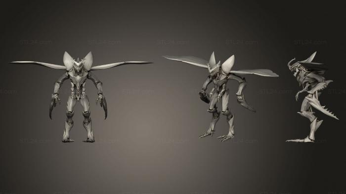 Статуэтки герои, монстры и демоны (Coleoptera Pugnator, STKM_2080) 3D модель для ЧПУ станка