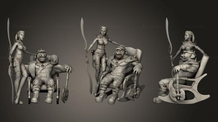 Figurines heroes, monsters and demons (Colobaration, STKM_2082) 3D models for cnc