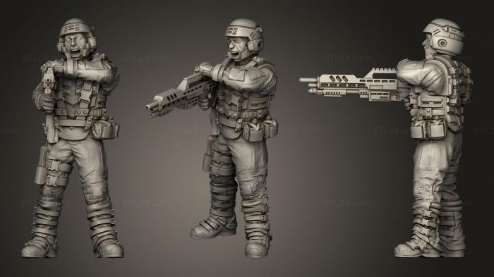 Статуэтки герои, монстры и демоны (Фельдмаршал маневренной пехоты колоний Джун Нибрес, STKM_2083) 3D модель для ЧПУ станка