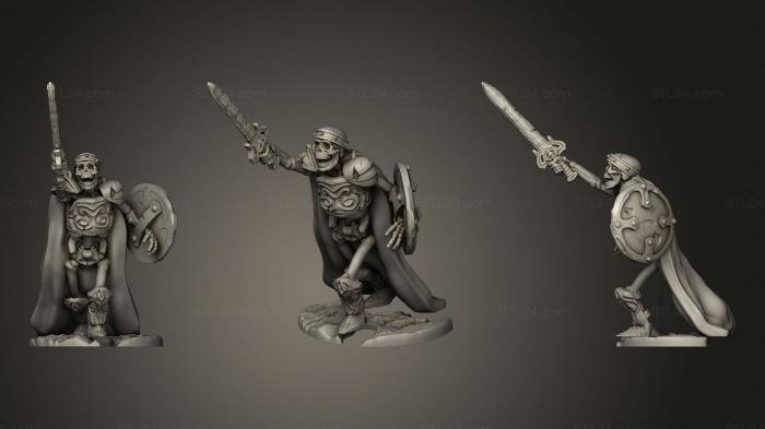 Статуэтки герои, монстры и демоны (Командир Скелет, STKM_2090) 3D модель для ЧПУ станка